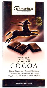 Schmerling's - Swiss Chocolate Bar 72% Cocoa