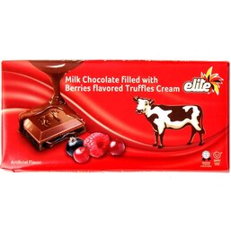 Milk Chocolate Bar with Berry Flavored Truffle Cream Filling - Elite