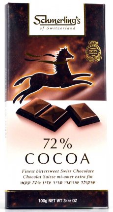 Schmerling's - Swiss Chocolate Bar 72% Cocoa