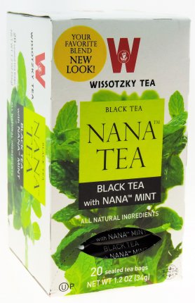 Wissotsky Black Tea with Nana Mint - Box of 20